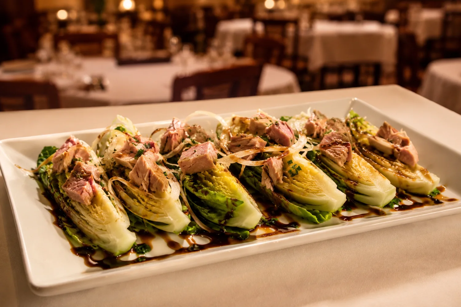 Ensalada de cogollos con melva, Milonga's